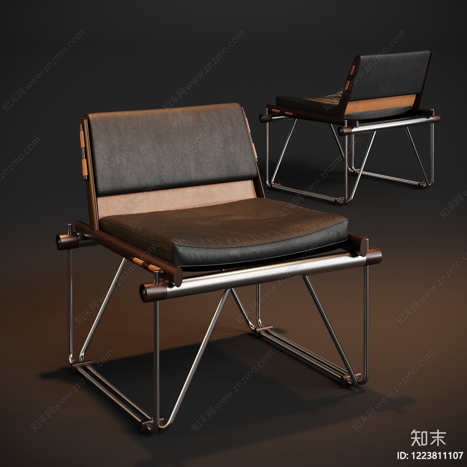 包豪斯休闲椅SU模型下载【ID:1223811107】