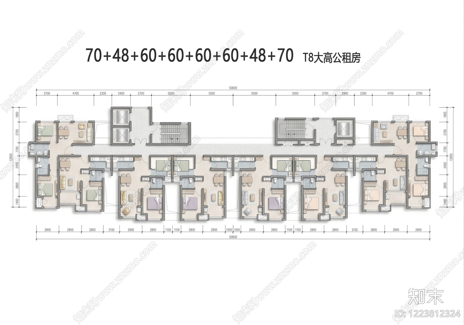 保障性住房cad施工图下载【ID:1223812324】