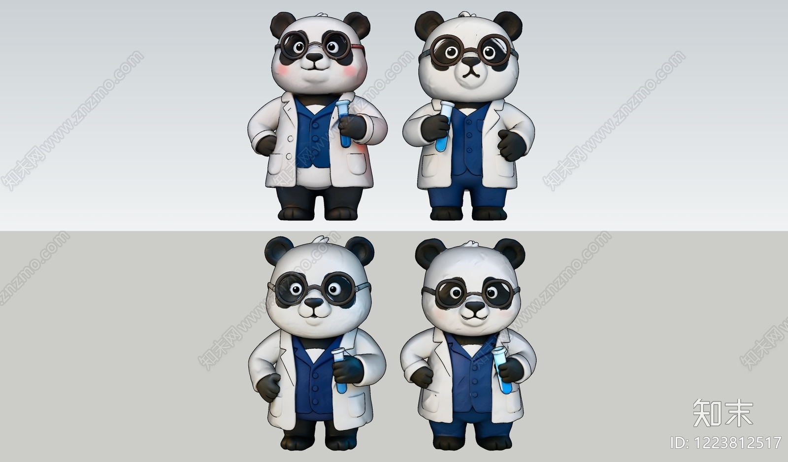 雕塑摆件SU模型下载【ID:1223812517】