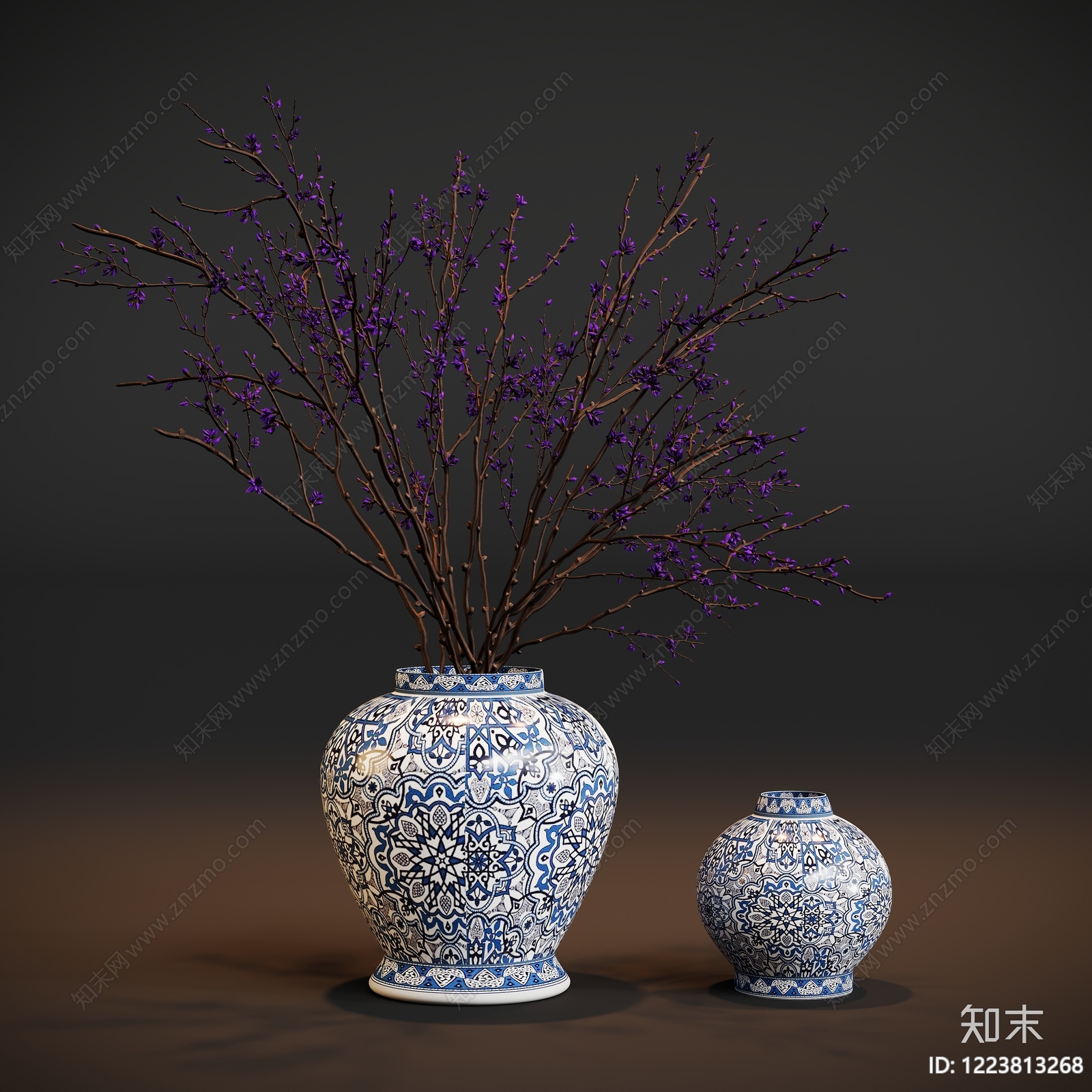 中式花瓶SU模型下载【ID:1223813268】
