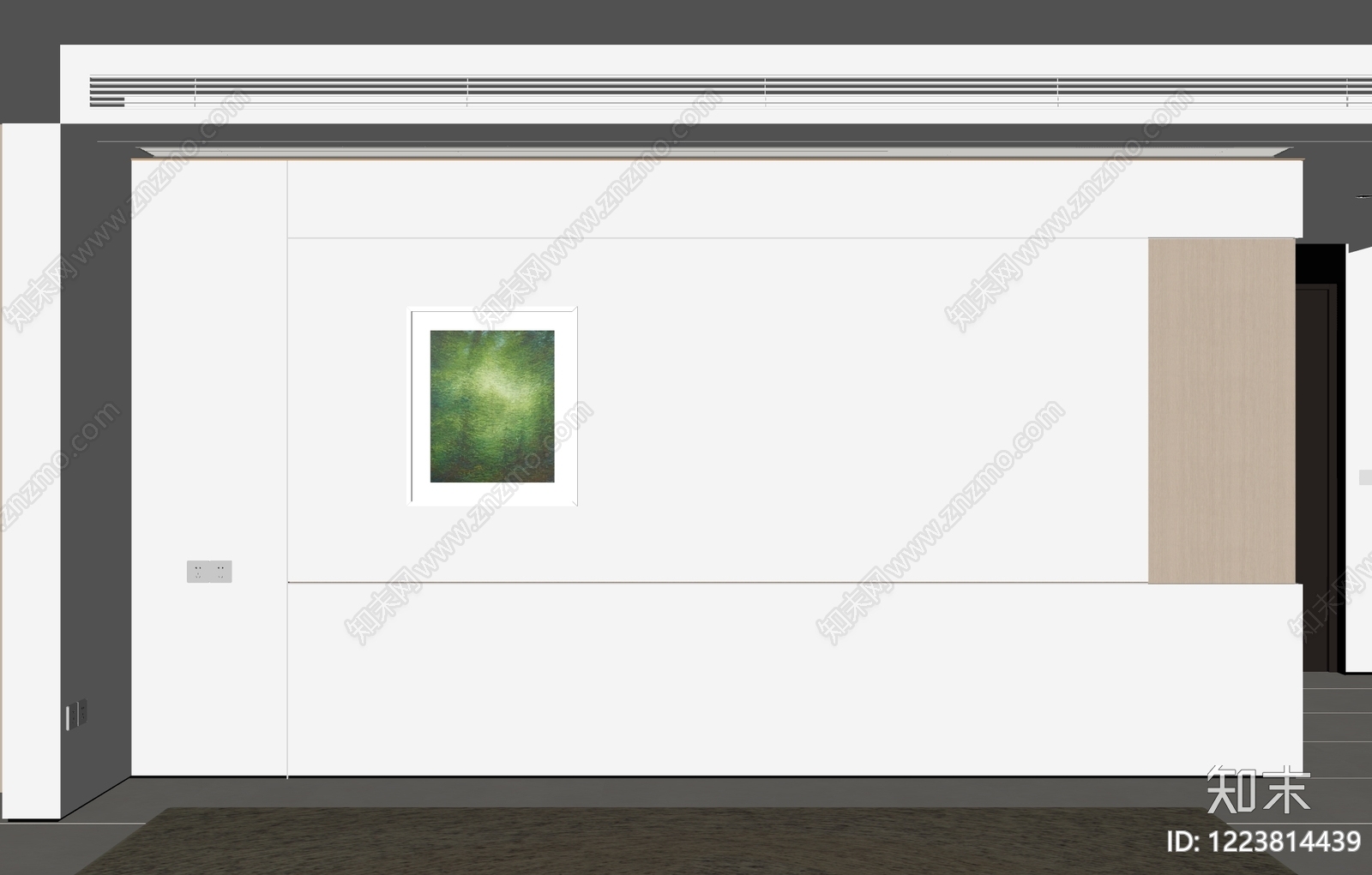 极简背景墙SU模型下载【ID:1223814439】