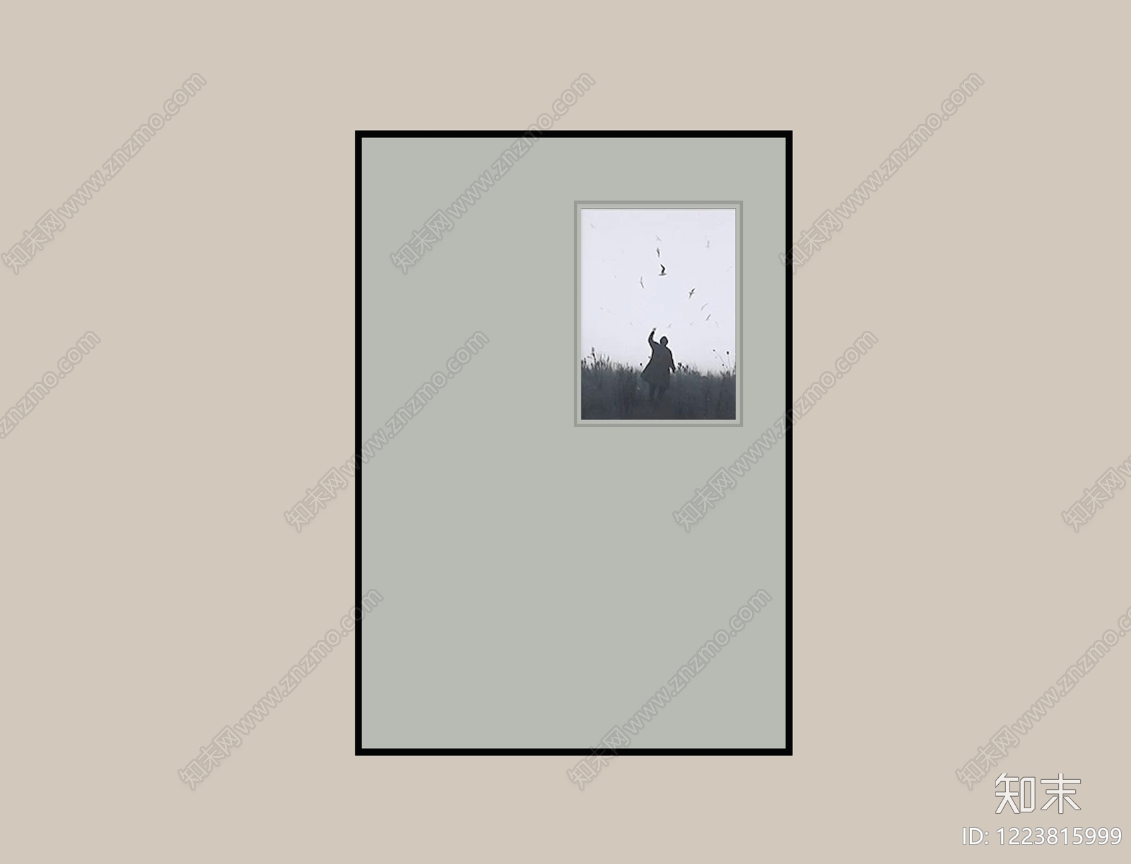 极简挂画SU模型下载【ID:1223815999】