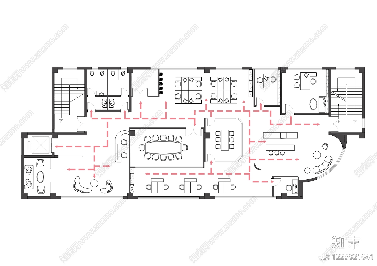 整体办公空间cad施工图下载【ID:1223821641】