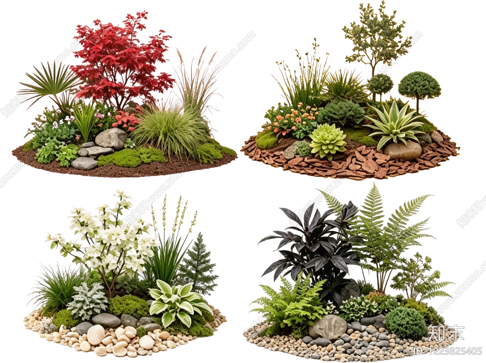 日式花境SU模型下载【ID:1223825405】