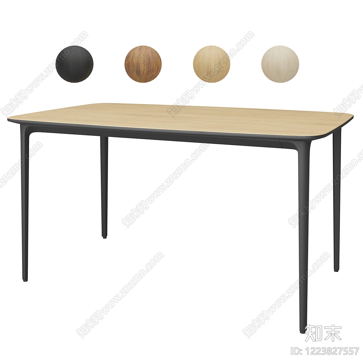 北欧餐桌3D模型渲染效果图