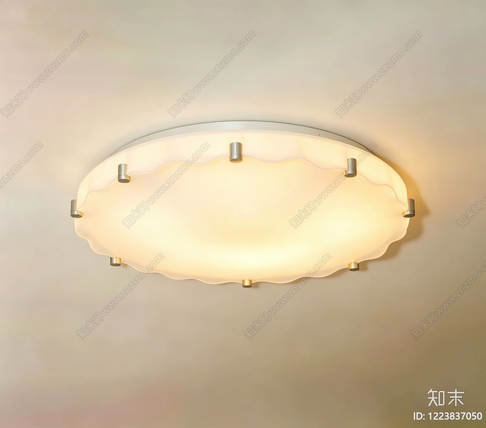 奶油风吸顶灯3D模型下载【ID:1223837050】