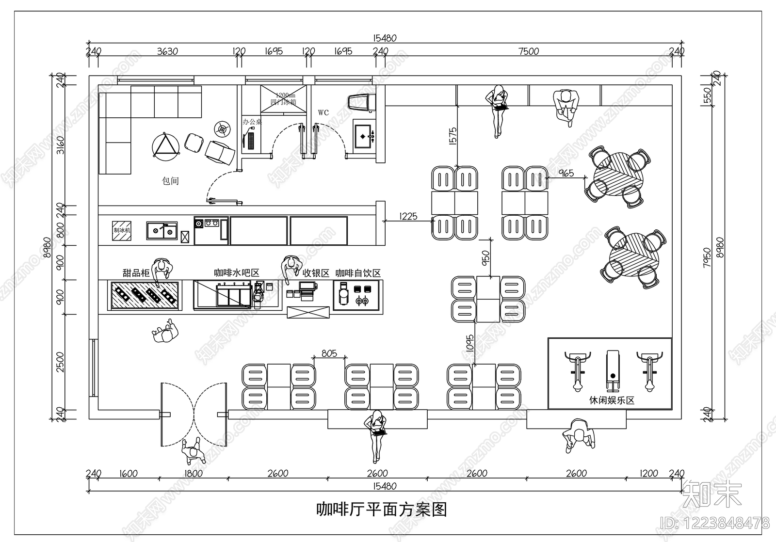 复古咖啡厅CAD图纸
