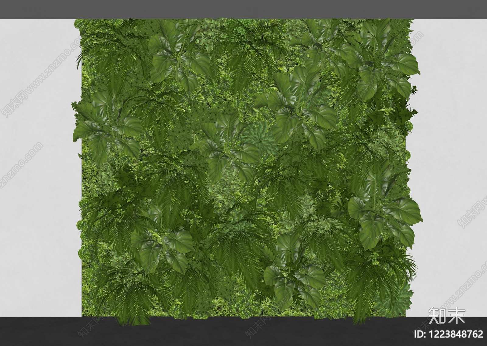 极简绿植墙SU模型下载【ID:1223848762】