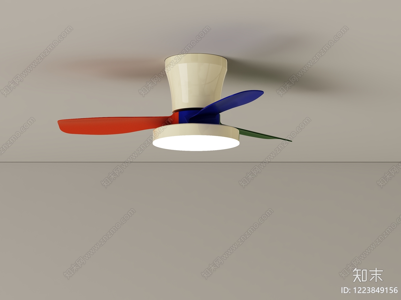 孟菲斯风扇灯3D模型下载【ID:1223849156】