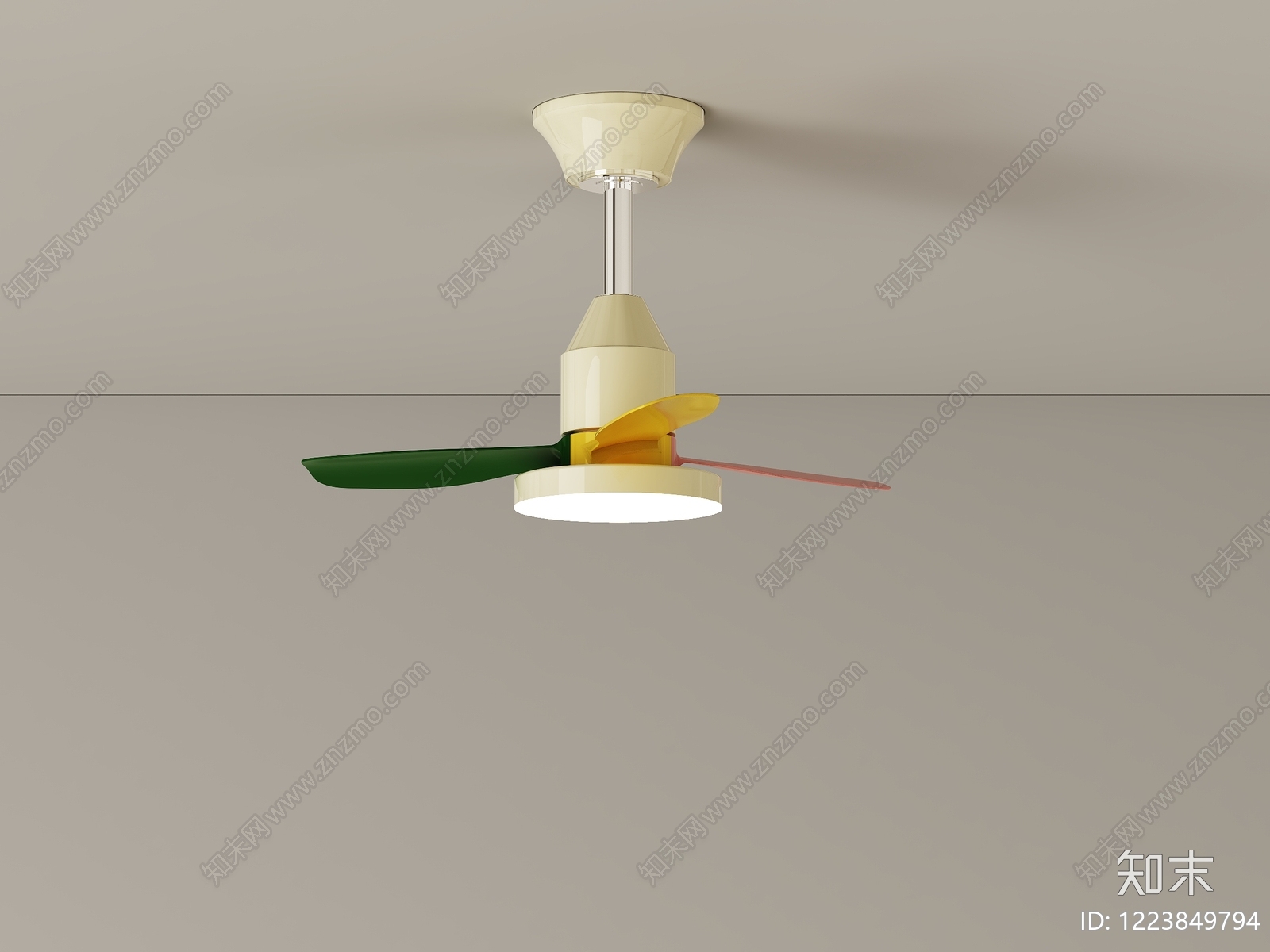 孟菲斯风扇灯3D模型下载【ID:1223849794】