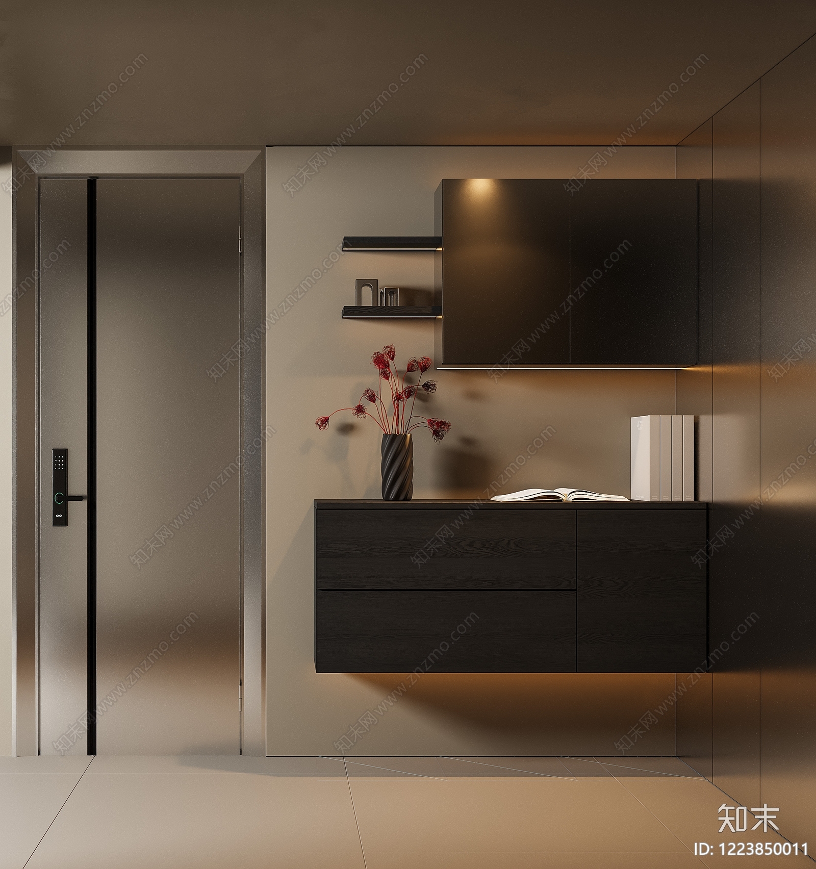 意式极简玄关SU模型下载【ID:1223850011】