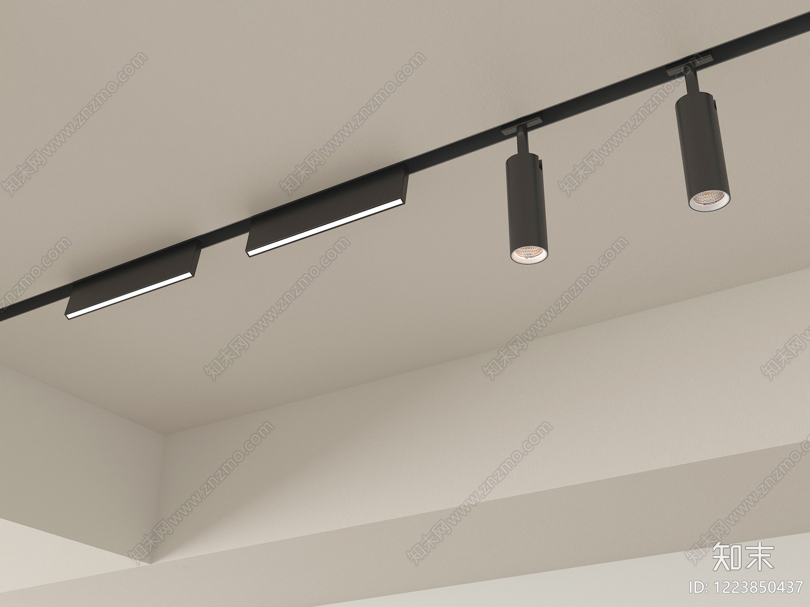 极简灯具组合3D模型下载【ID:1223850437】
