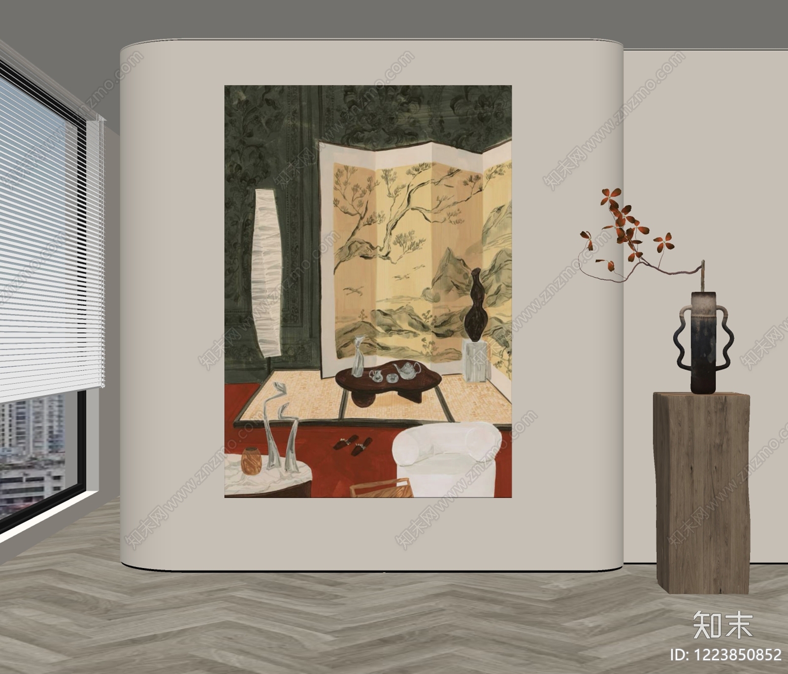 极简挂画SU模型下载【ID:1223850852】