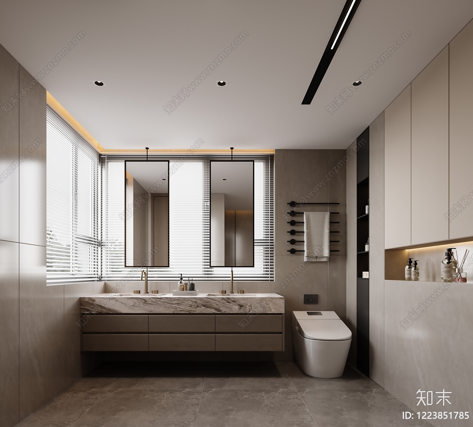 轻奢卫生间3D模型下载【ID:1223851785】