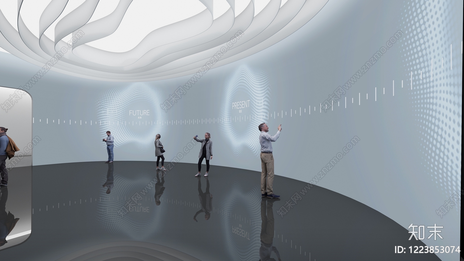 未来主义科技展厅3D模型下载【ID:1223853074】