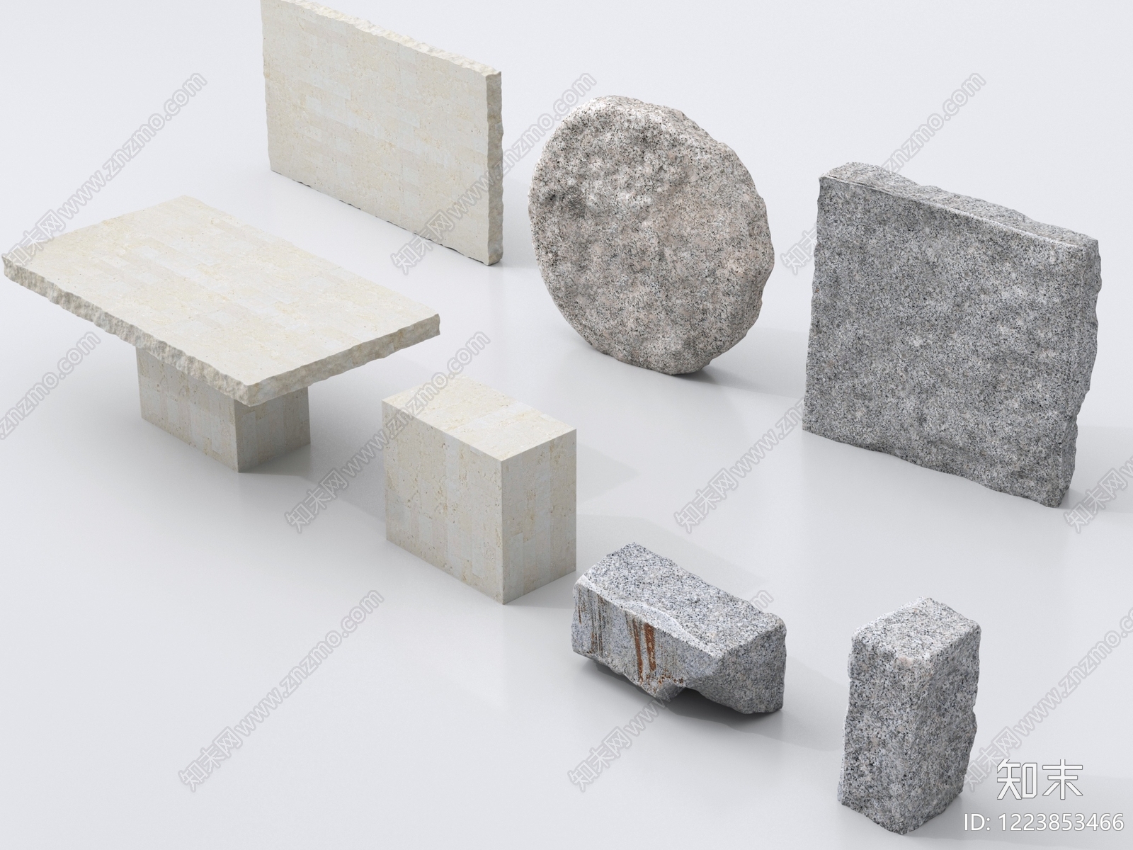 侘寂石材3D模型下载【ID:1223853466】