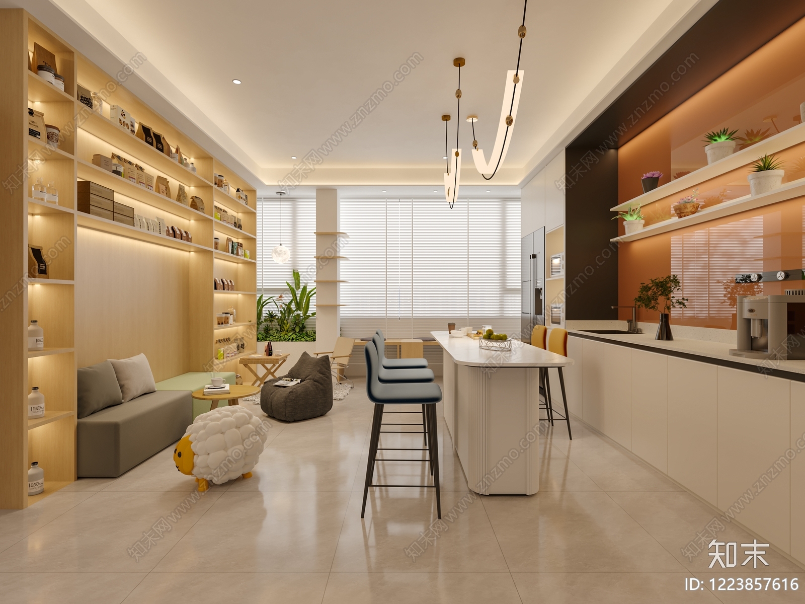 茶室3D模型下载【ID:1223857616】