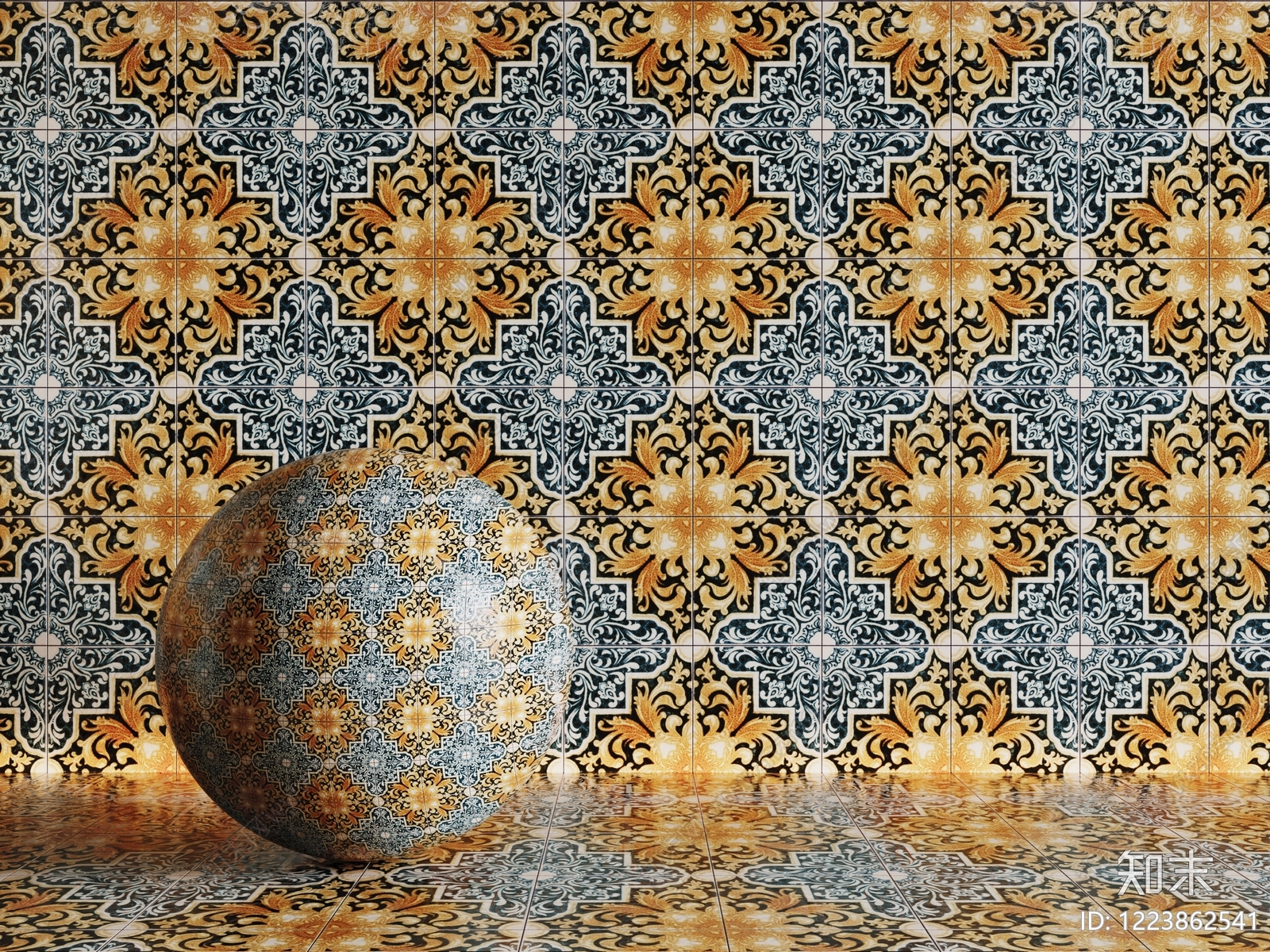 欧式地砖3D模型下载【ID:1223862541】