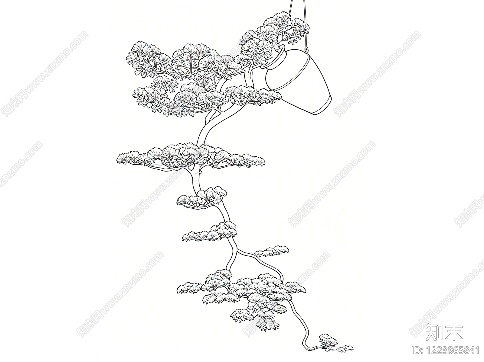 新中式综合植物图库CAD图纸