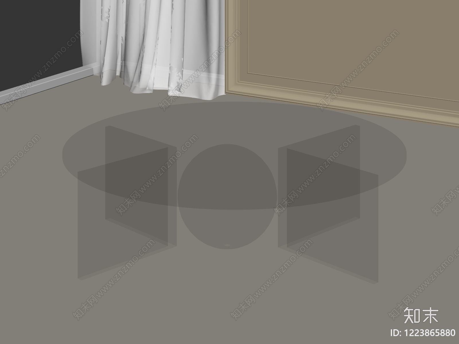 极简茶几3D模型下载【ID:1223865880】