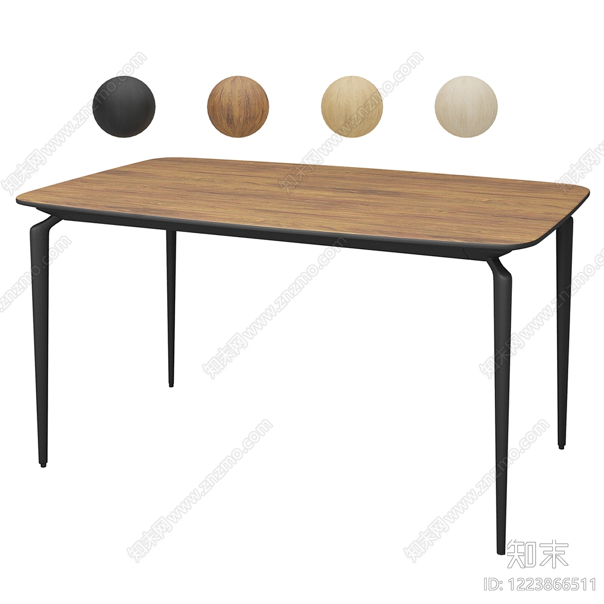 现代简约餐桌3D模型下载【ID:1223866511】