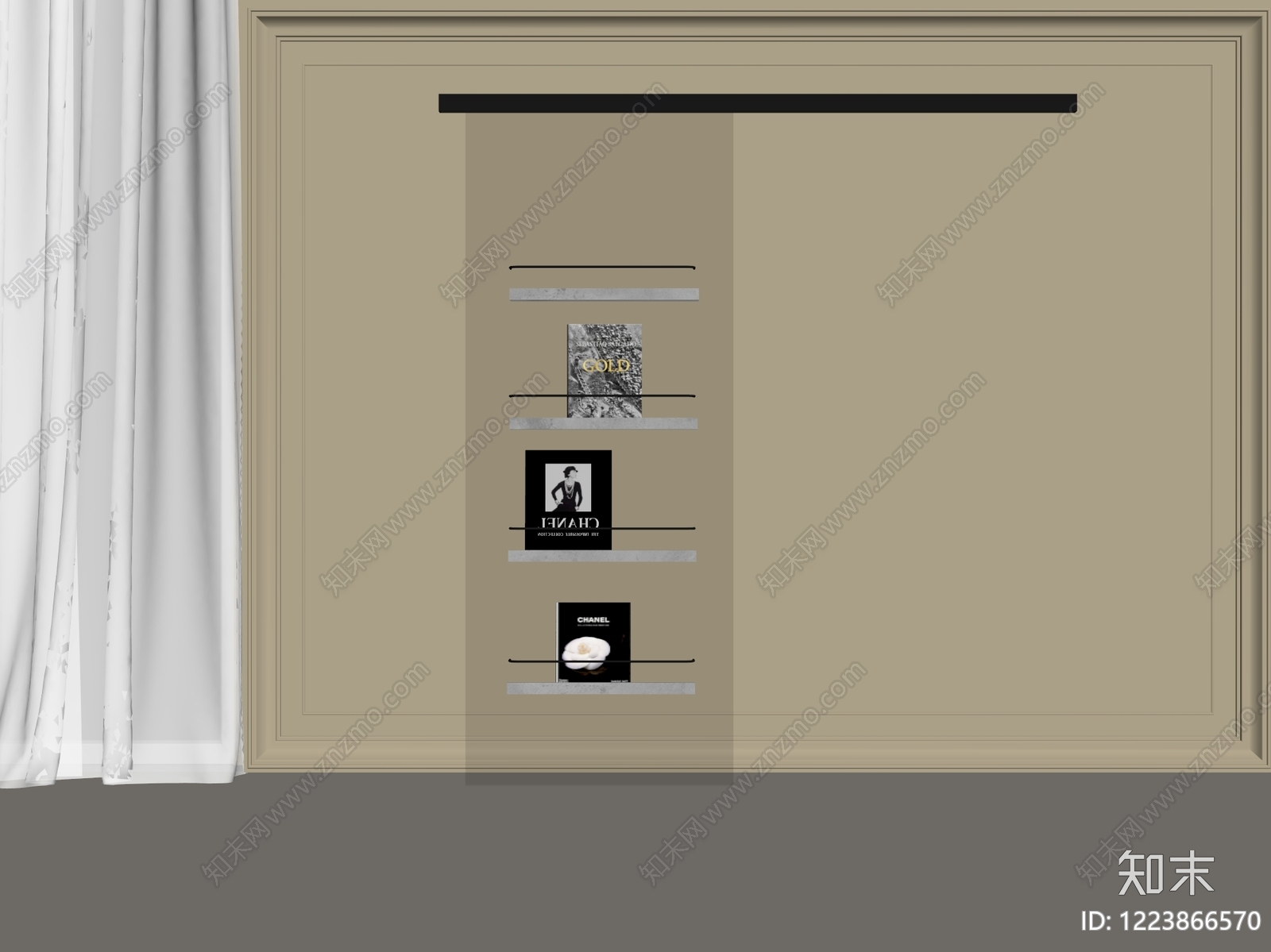 极简书架SU模型下载【ID:1223866570】