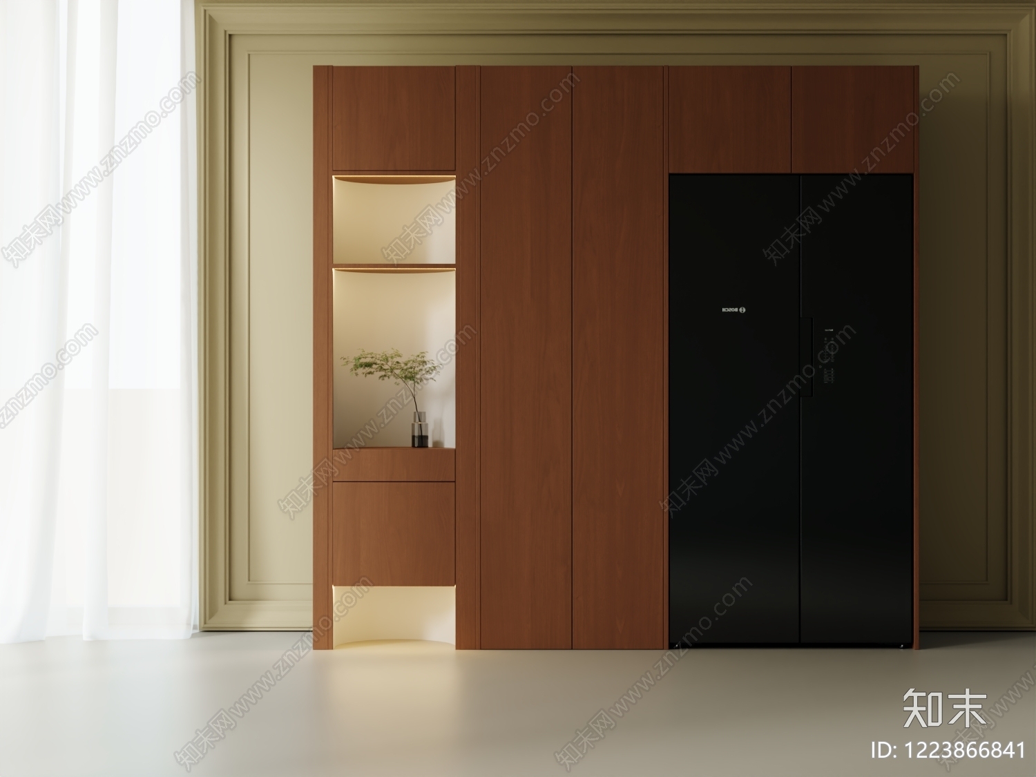 中古风餐边柜SU模型下载【ID:1223866841】