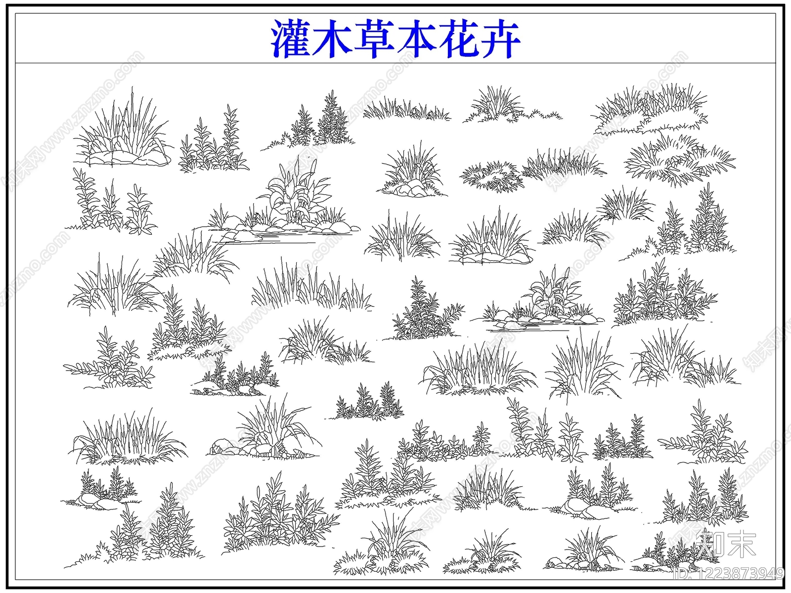 灌木种植CAD图纸