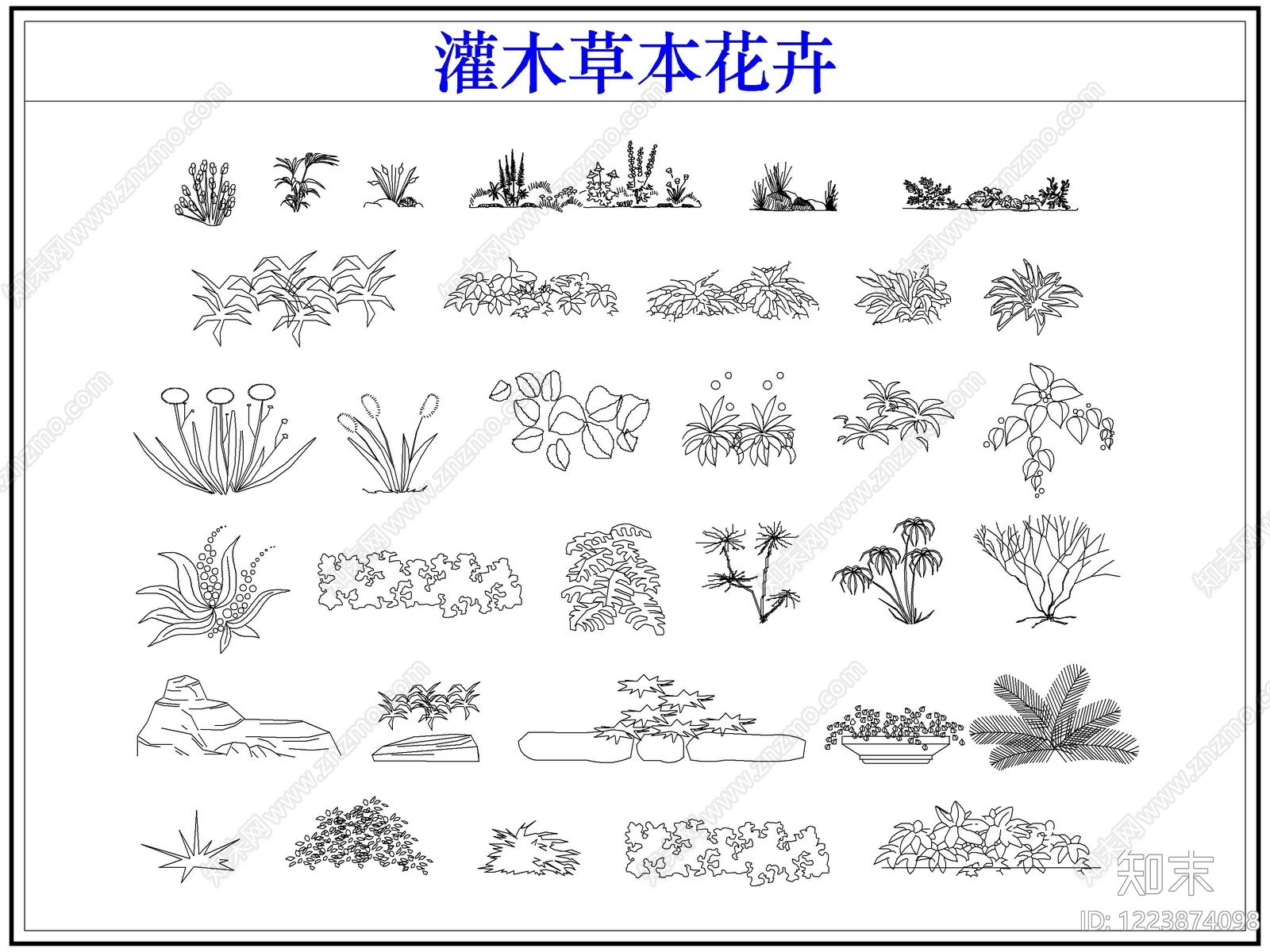 灌木种植CAD图纸