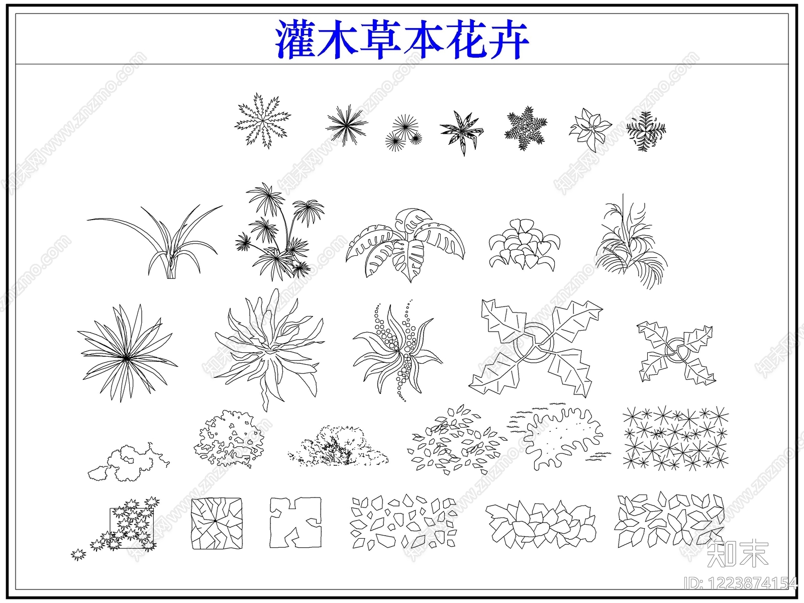 灌木种植CAD图纸