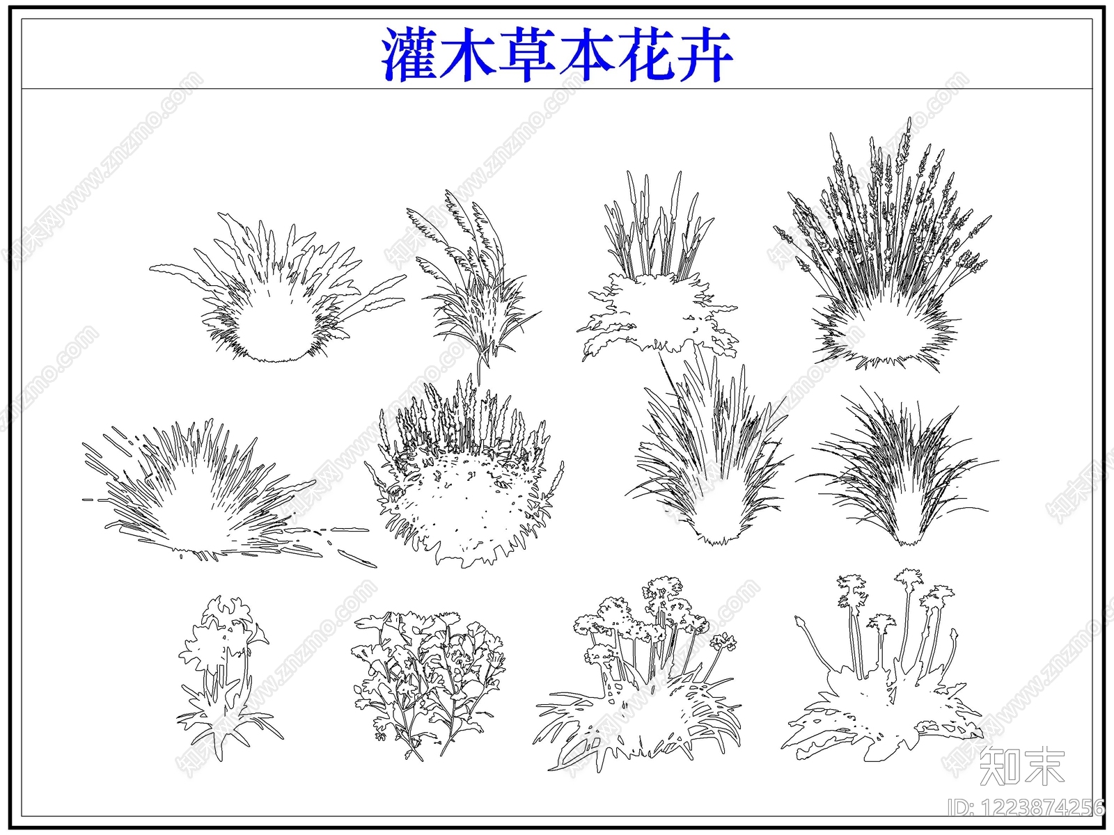 灌木种植CAD图纸
