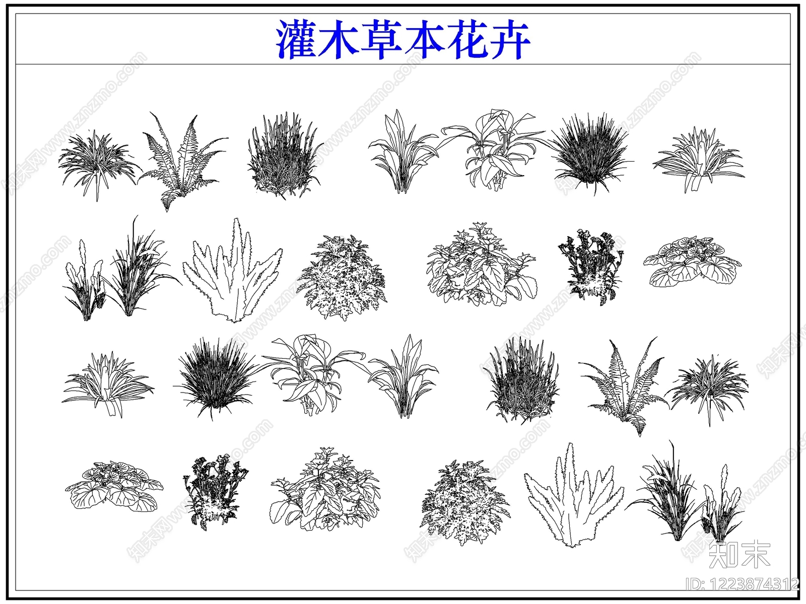 灌木种植CAD图纸