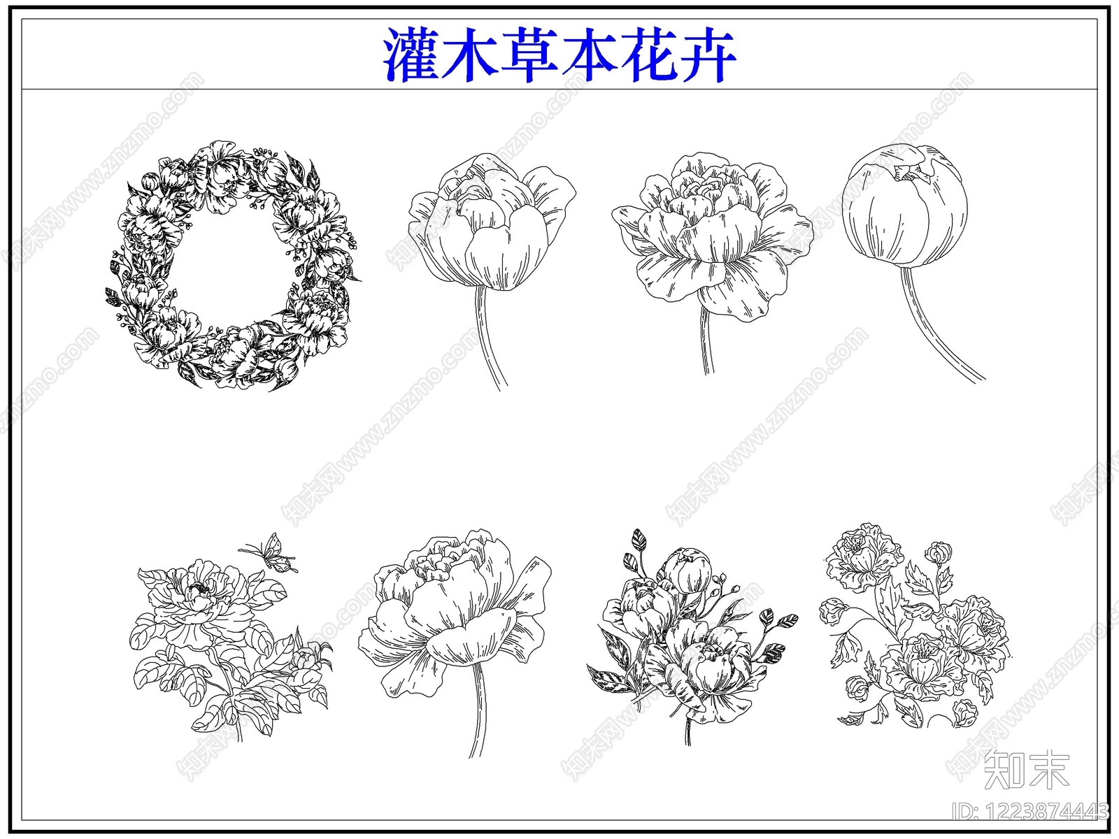 灌木种植CAD图纸