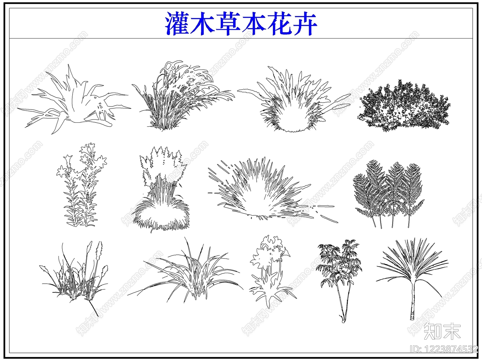 灌木种植CAD图纸