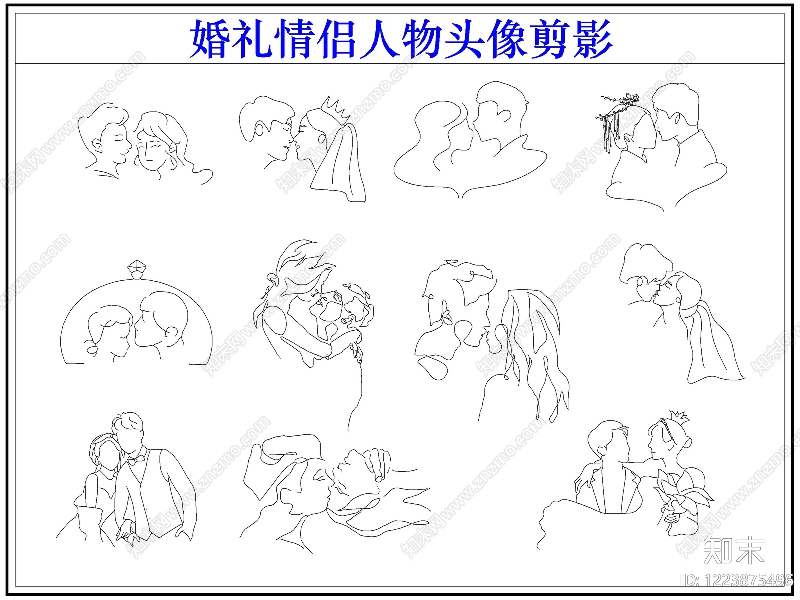 剪影图库CAD图纸