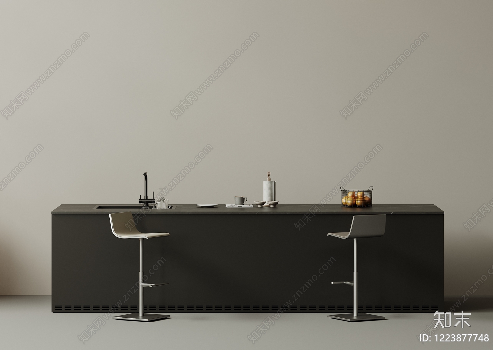 极简吧台3D模型下载【ID:1223877748】