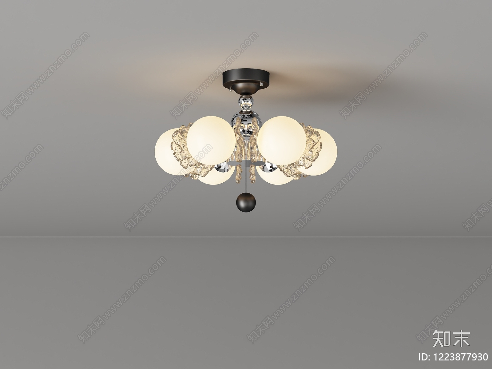 轻奢吸顶灯3D模型下载【ID:1223877930】