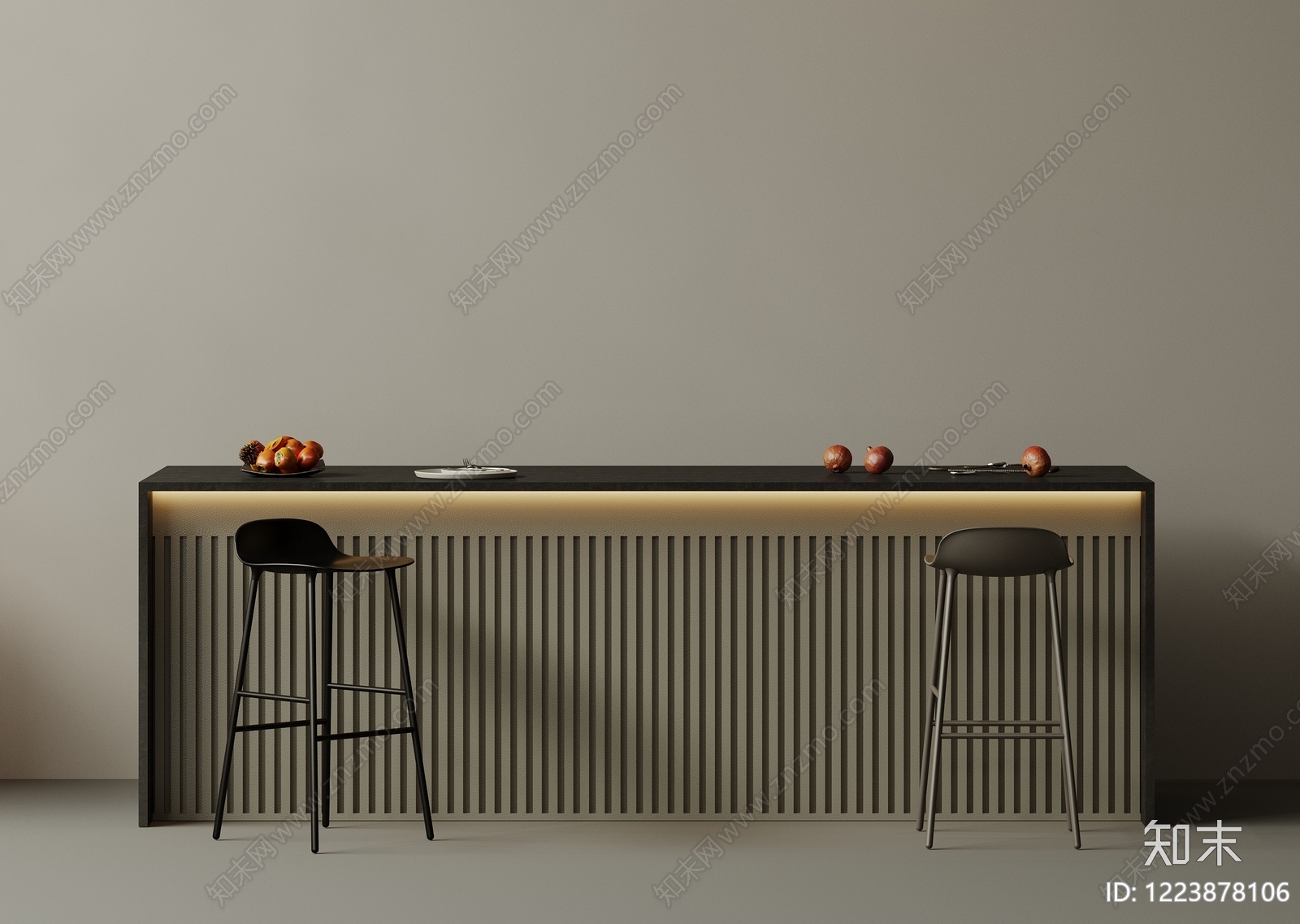 意式极简吧台3D模型下载【ID:1223878106】