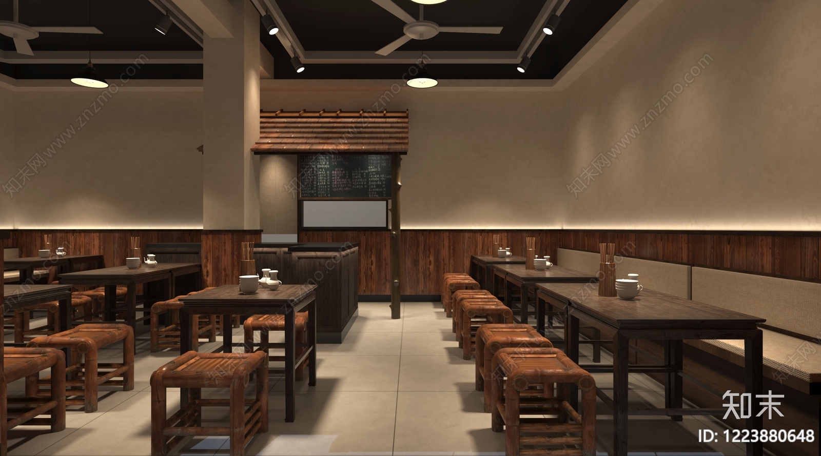 中式面馆3D模型下载【ID:1223880648】