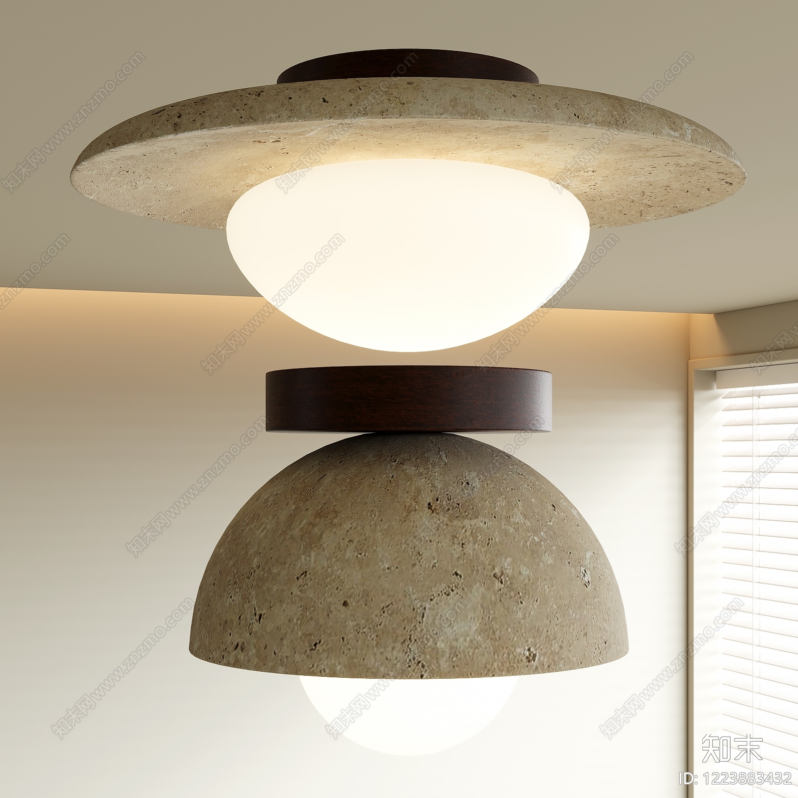 侘寂灯具组合3D模型下载【ID:1223883432】