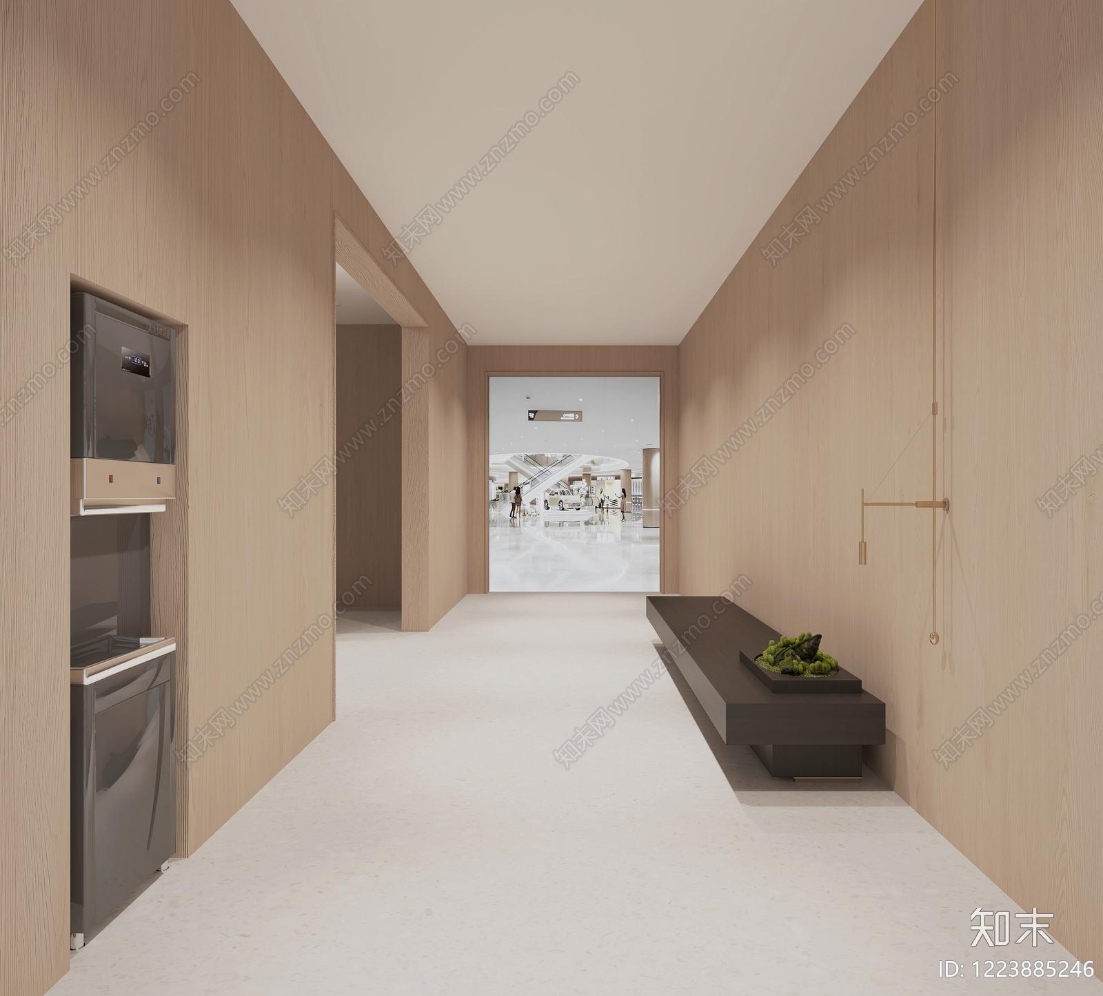 原木风公共卫生间3D模型下载【ID:1223885246】
