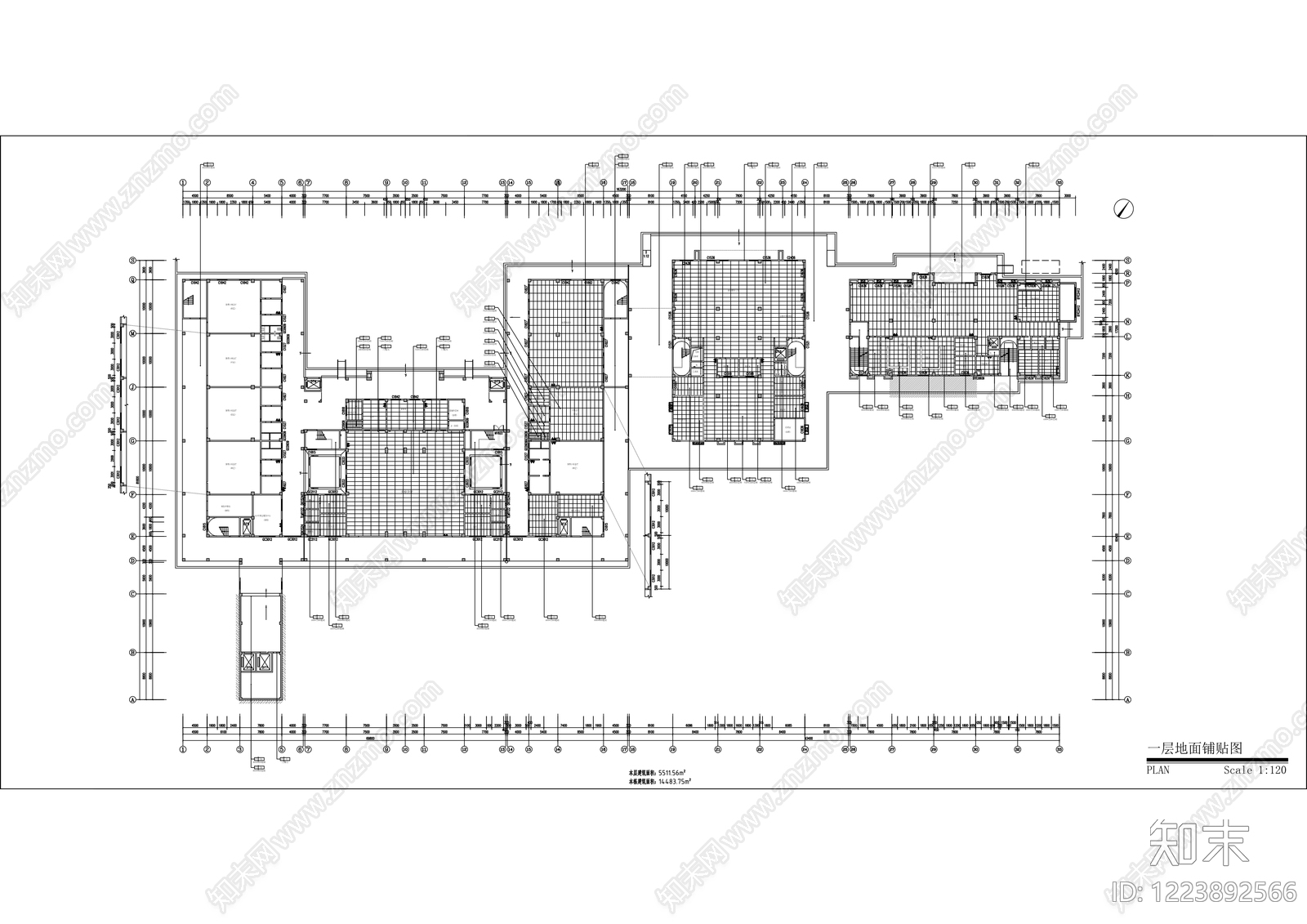 行政机构建筑cad施工图下载【ID:1223892566】