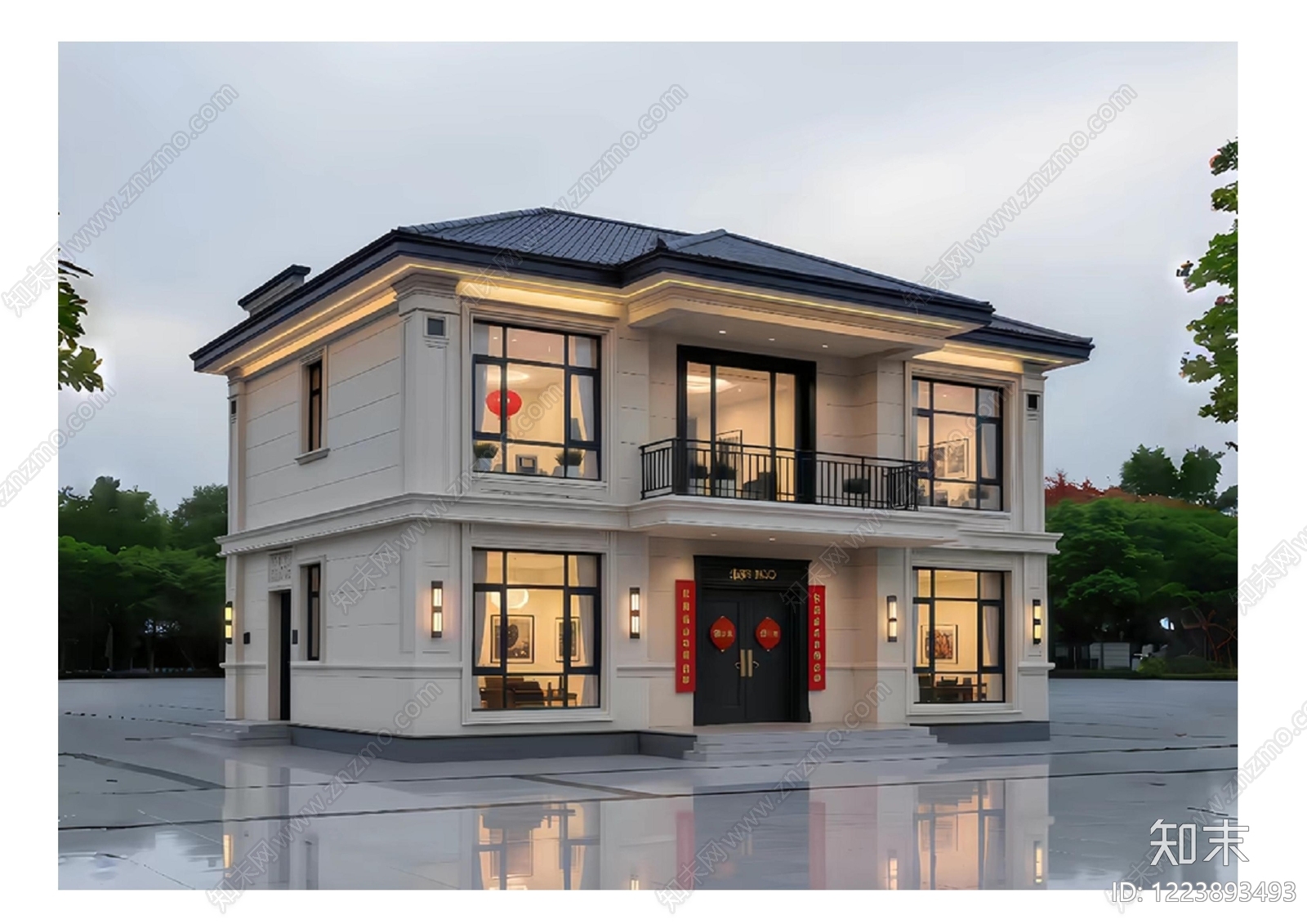 别墅建筑cad施工图下载【ID:1223893493】