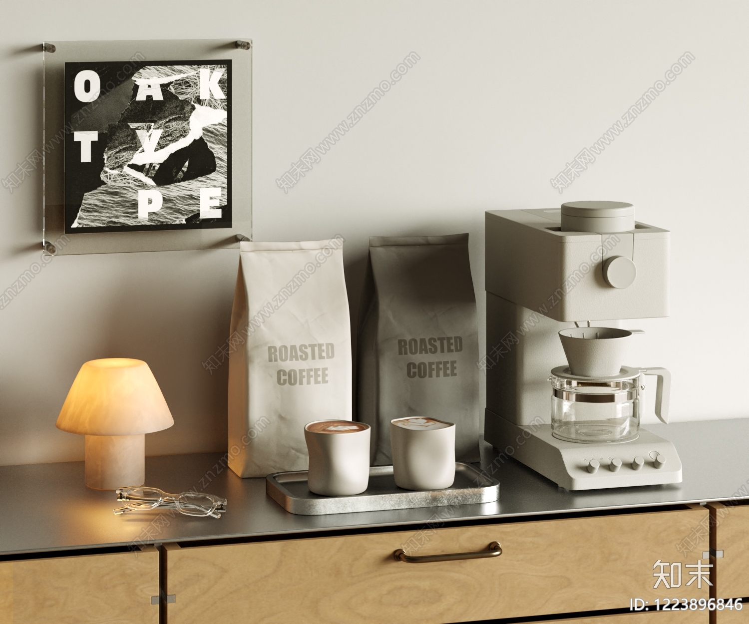 极简咖啡机3D模型下载【ID:1223896846】