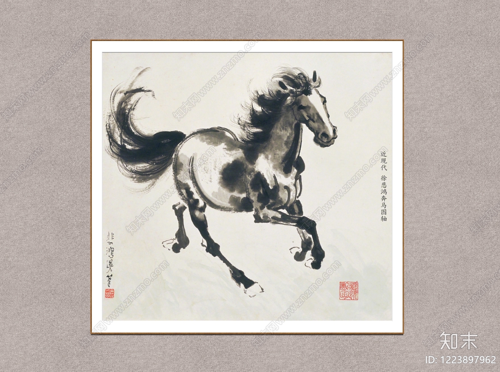 中式挂画SU模型下载【ID:1223897962】
