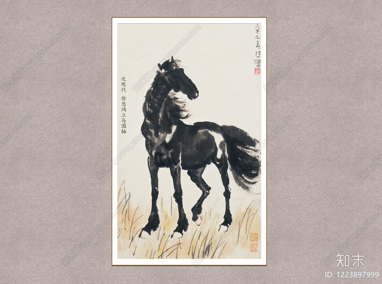 中式挂画SU模型下载【ID:1223897999】