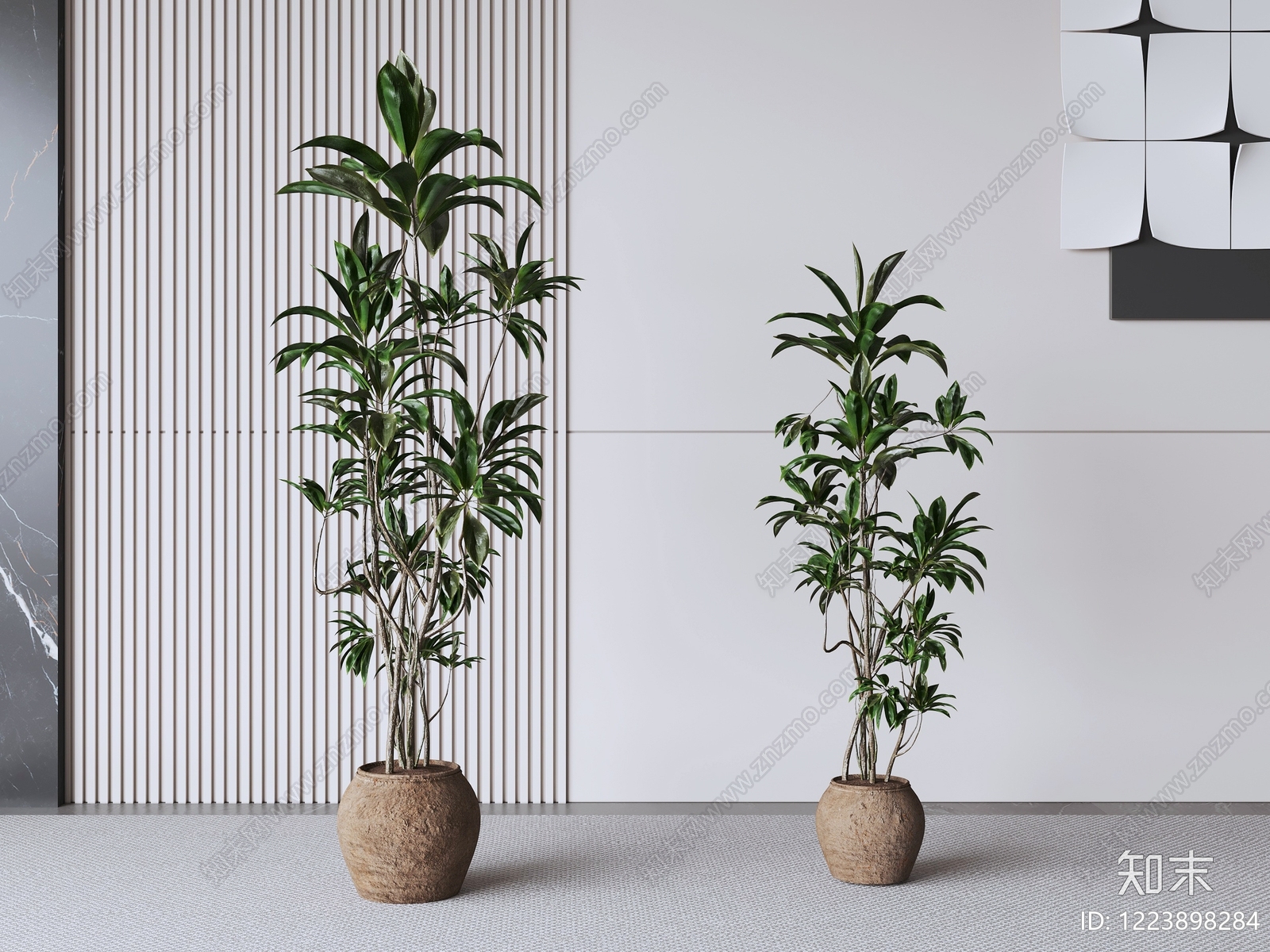 极简盆栽3D模型下载【ID:1223898284】