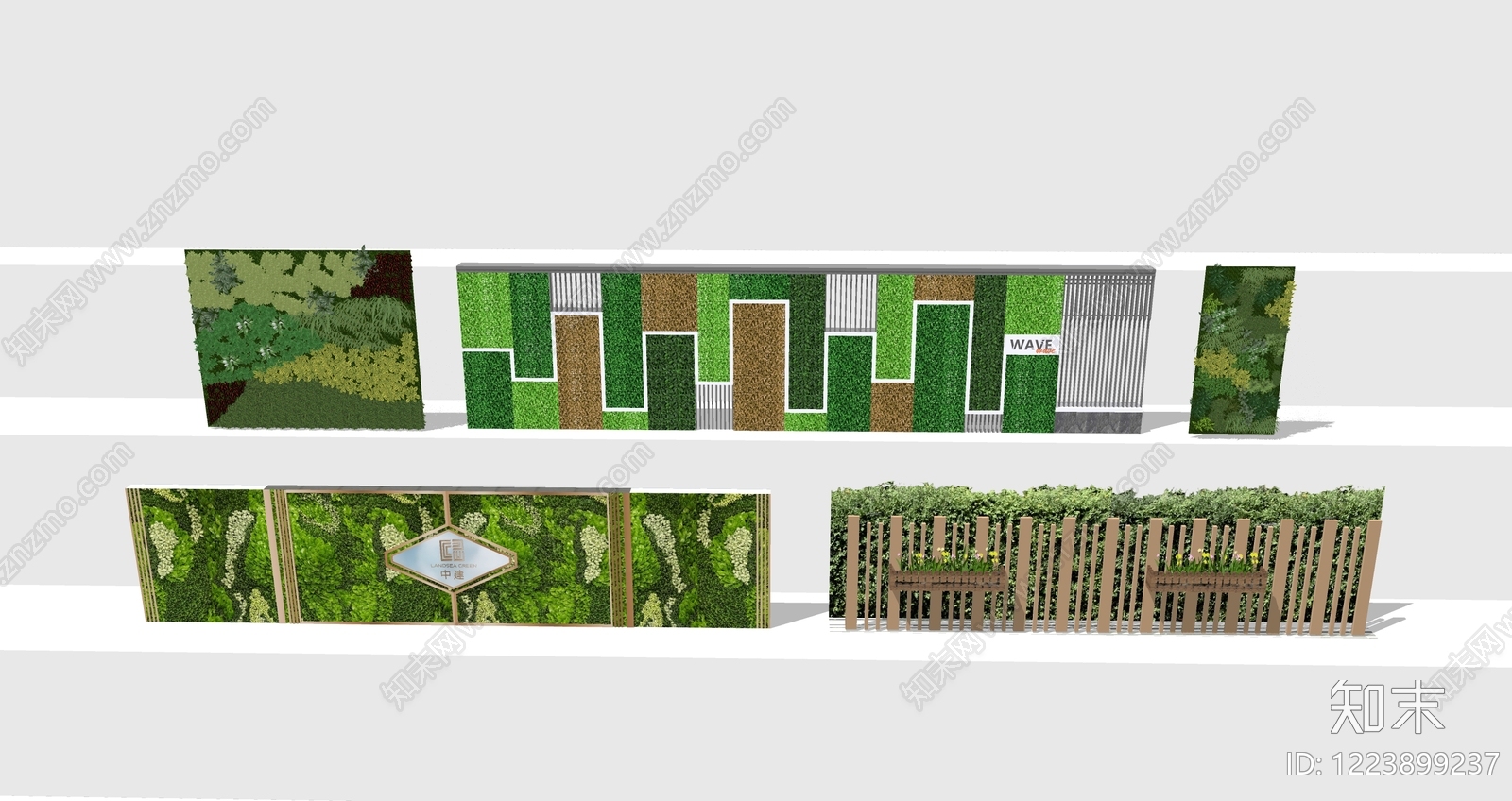 现代简约景墙SU模型下载【ID:1223899237】