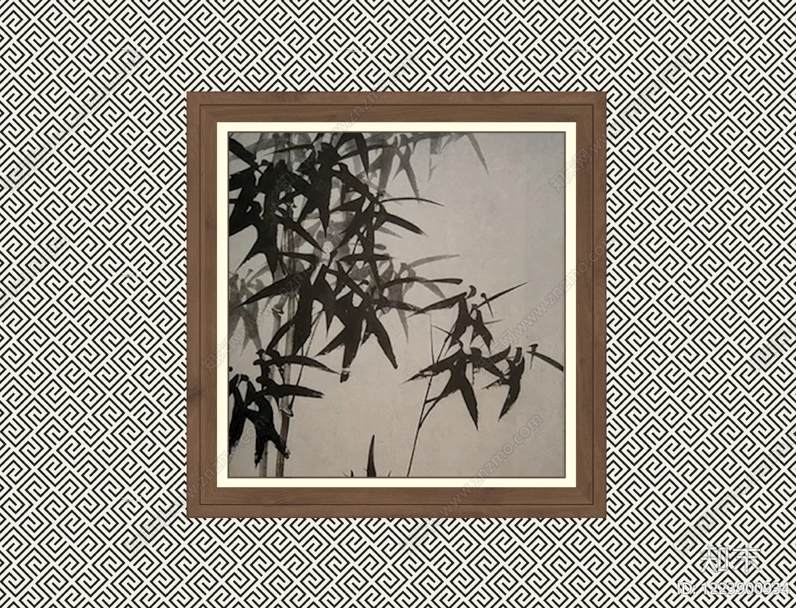 中式挂画SU模型下载【ID:1223900934】