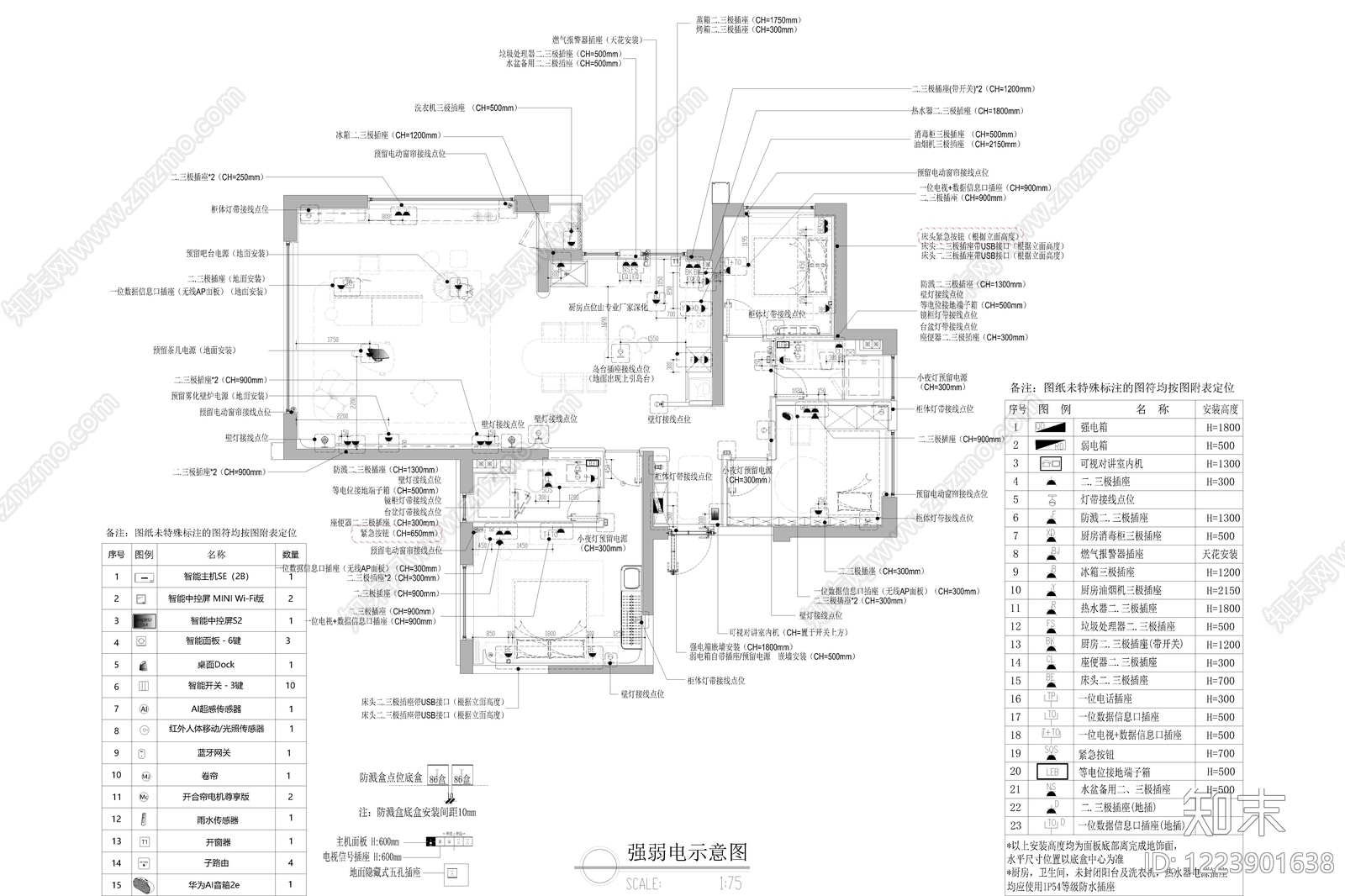 样板间cad施工图下载【ID:1223901638】
